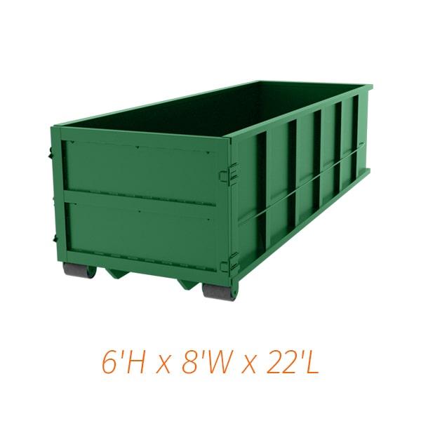 you can rent a 30 yard dumpster for a specified amount of time depending on your needs and the company's policies